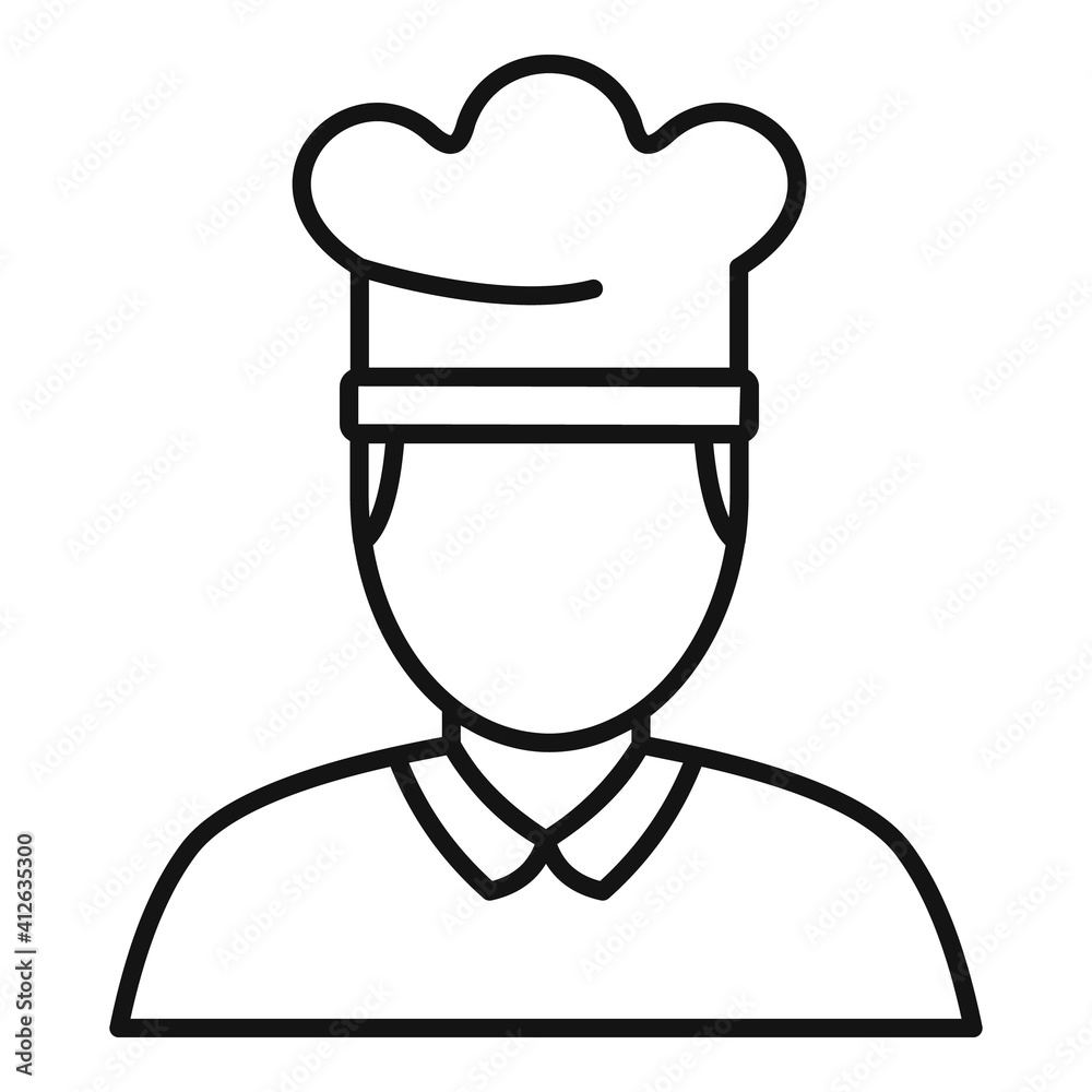 Cook icon. Outline cook vector icon for web design isolated on white background Cook icon. Outline cook vector icon for web design isolated on white background