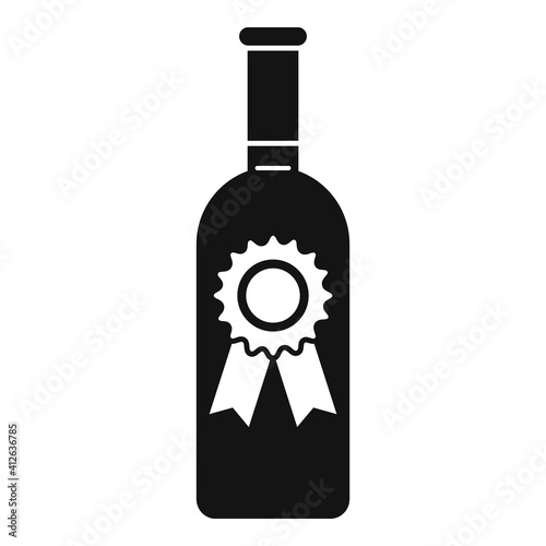 Sommelier wine bottle icon. Simple illustration of sommelier wine bottle vector icon for web design isolated on white background
