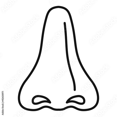 Sommelier nose icon. Outline sommelier nose vector icon for web design isolated on white background
