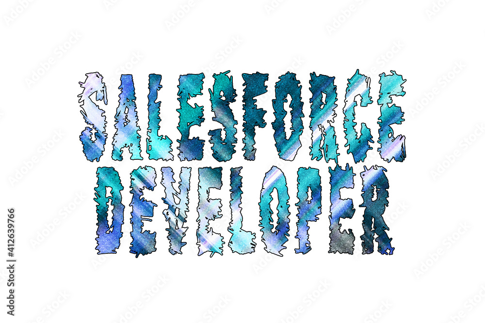 Salesforce developer, Banner, Poster and Sticker Stock Illustration ...