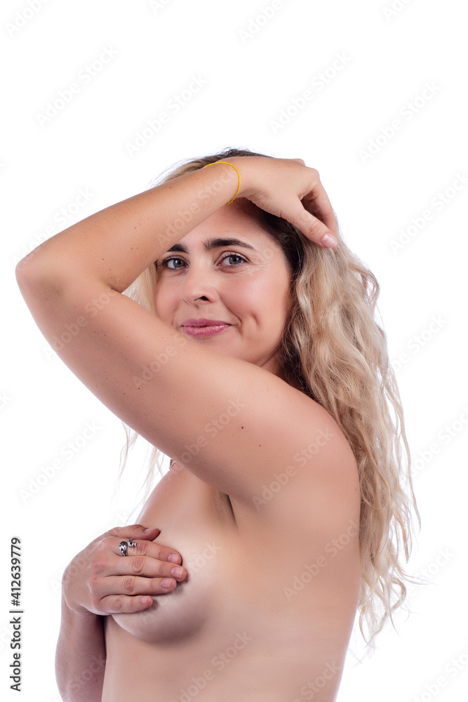 Fototapeta premium woman Breast self examination