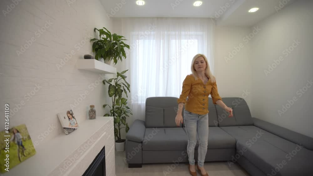 woman resting in an apartment