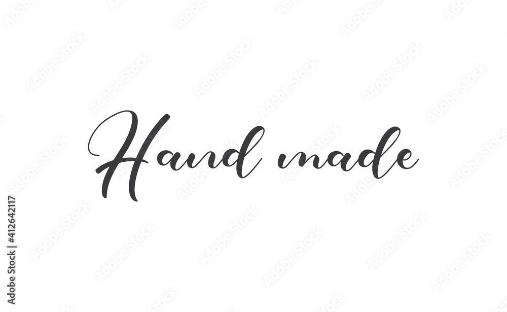 Hand made text. Calligraphic handwritten lettering text. Vector. Hand made text. Calligraphic handwritten lettering text. Vector.