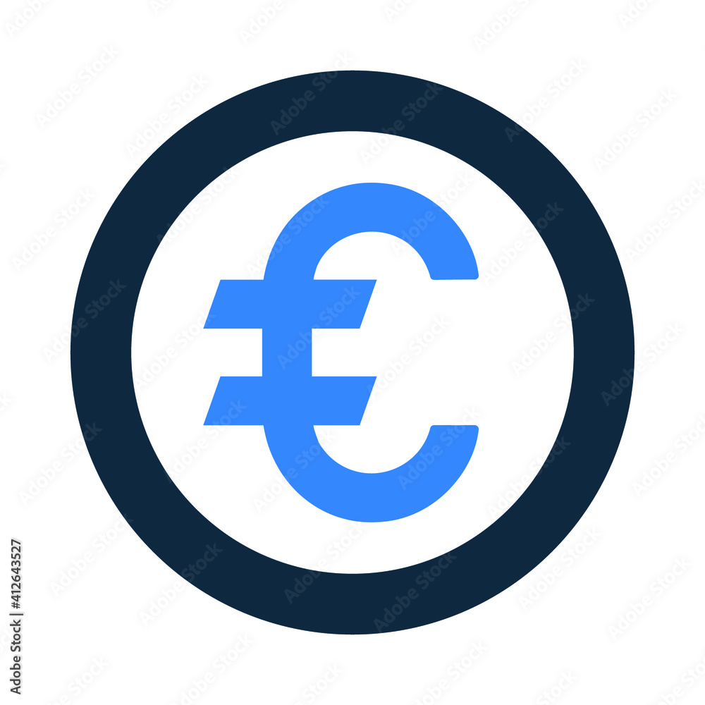 Euro currency coin icon. Simple vector graphics. Euro currency coin icon. Simple vector graphics.