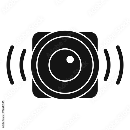 Speaker announcer icon. Simple illustration of speaker announcer vector icon for web design isolated on white background