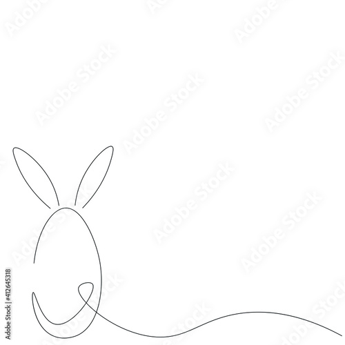 Easter bunny egg drawing vector illustration © Keya