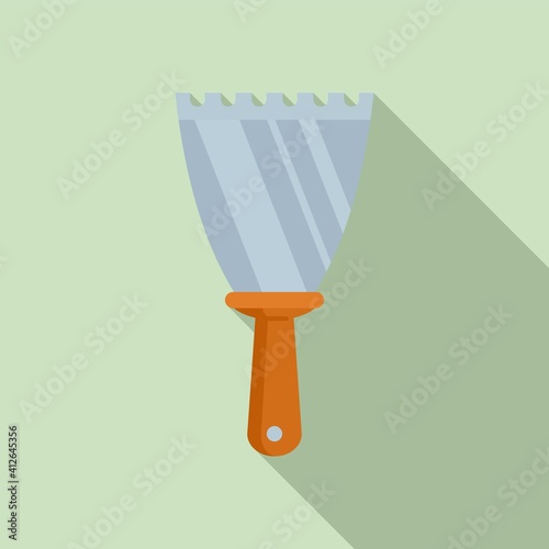 Putty knife drywall icon. Flat illustration of putty knife drywall vector icon for web design