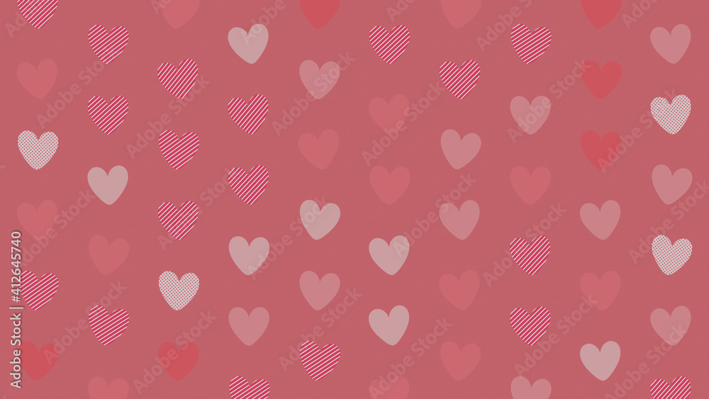 Multicolored Heart pattern background. Valentine Wallpaper with Pink, Striped and Polka Dot love hearts. Multicolored Heart pattern background. Valentine Wallpaper with Pink, Striped and Polka Dot love hearts.