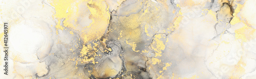 Malarstwo abstrakcyjne przedstawiająca teksturę kamienia ze złotem 