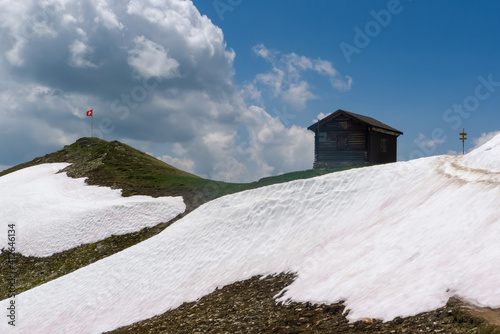 Schöne Aussicht im Frühling in den Schweizer Alpen photo