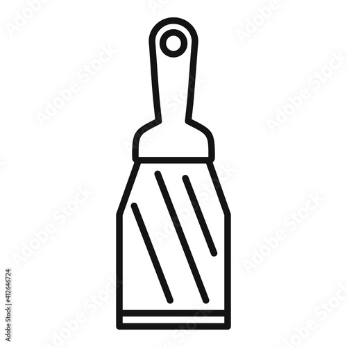 Putty knife build icon. Outline putty knife build vector icon for web design isolated on white background