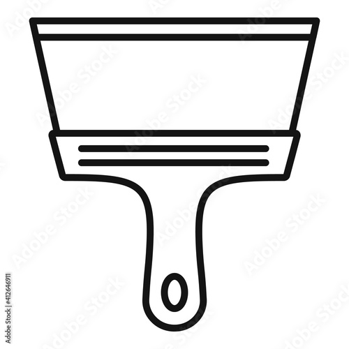 Putty knife glove icon. Outline putty knife glove vector icon for web design isolated on white background