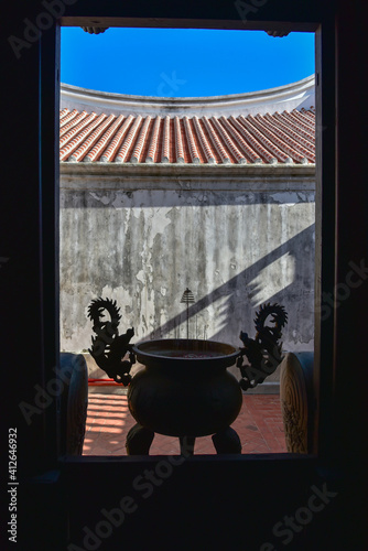 Temple scene of Tianhou Temple in Penghu, Taiwan photo