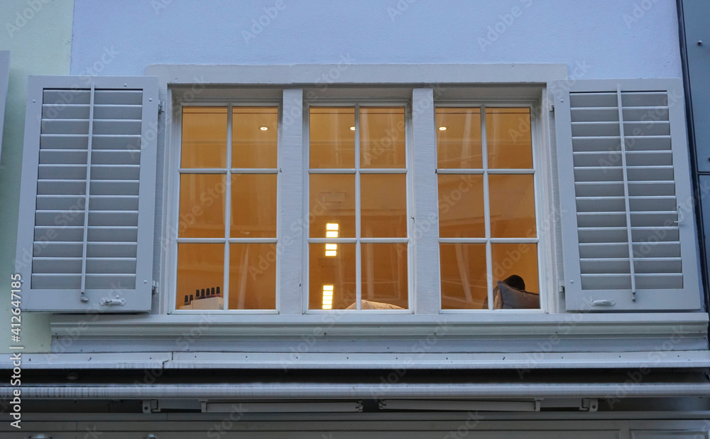 Cafe window Zurich Switzerland Stock Photo Stock Images Stock Pictures
