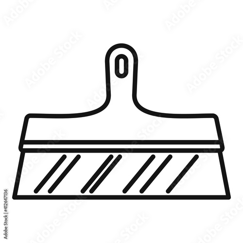 Putty knife interior icon. Outline putty knife interior vector icon for web design isolated on white background
