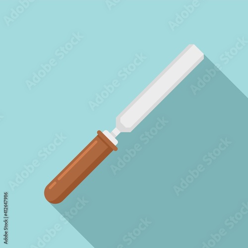 Chisel tool icon. Flat illustration of chisel tool vector icon for web design