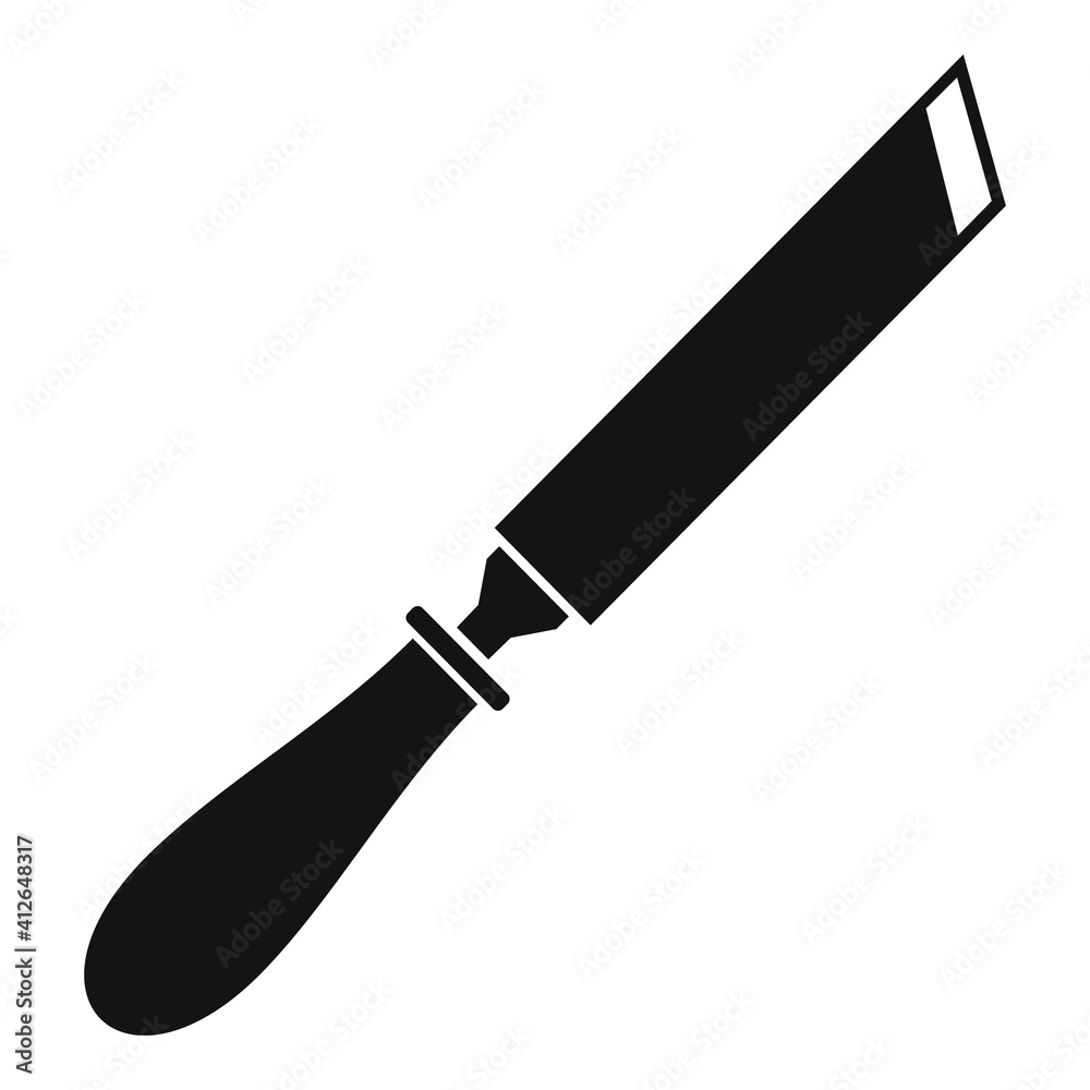 Chisel craft icon. Simple illustration of chisel craft vector icon for web design isolated on white background Chisel craft icon. Simple illustration of chisel craft vector icon for web design isolated on white background
