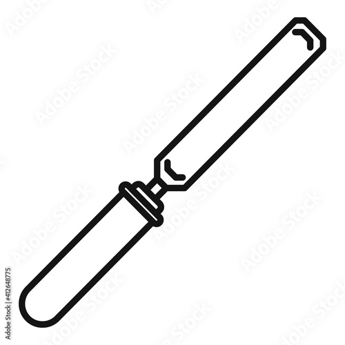 Chisel icon. Outline chisel vector icon for web design isolated on white background