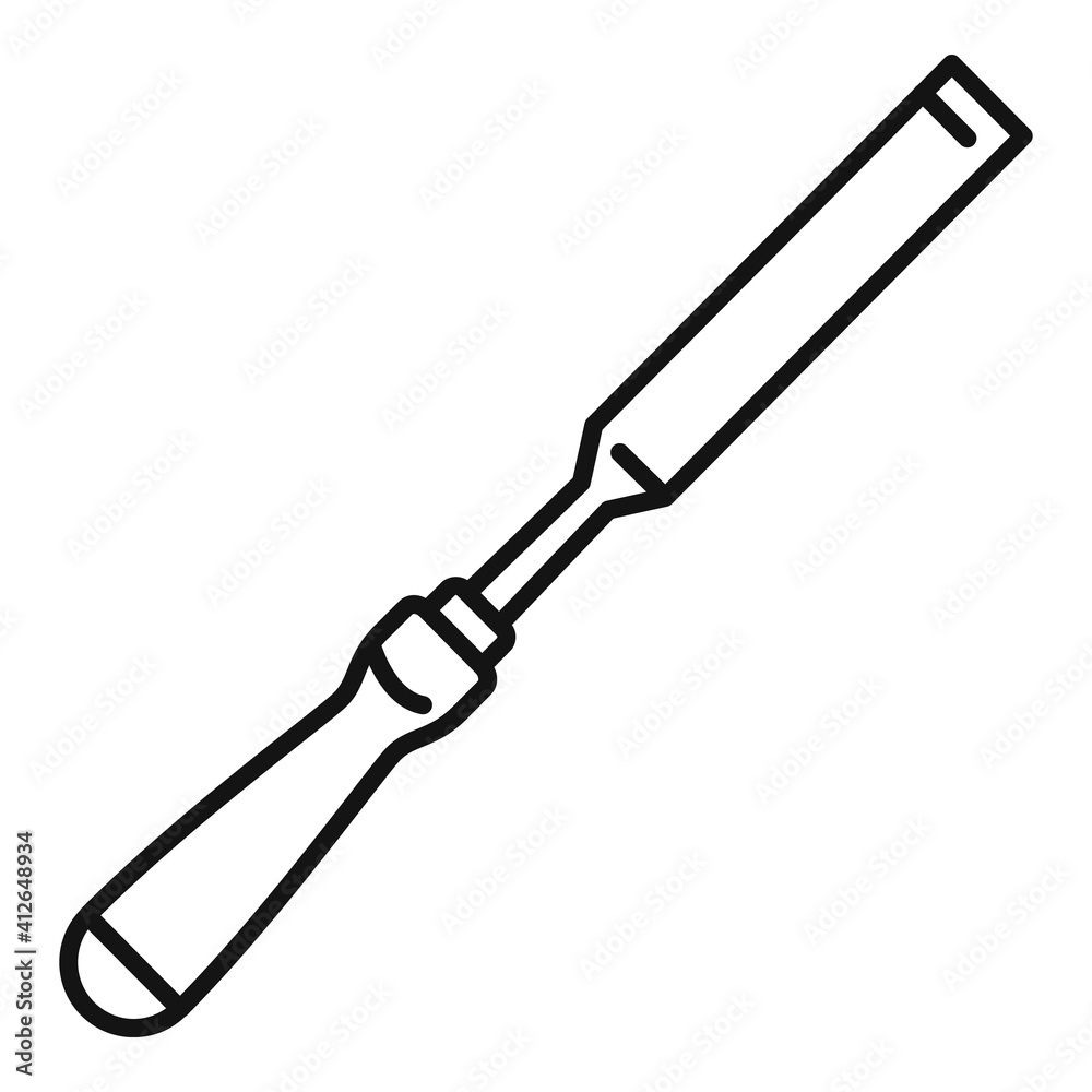 Chisel construction icon. Outline chisel construction vector icon for web design isolated on white background Chisel construction icon. Outline chisel construction vector icon for web design isolated on white background