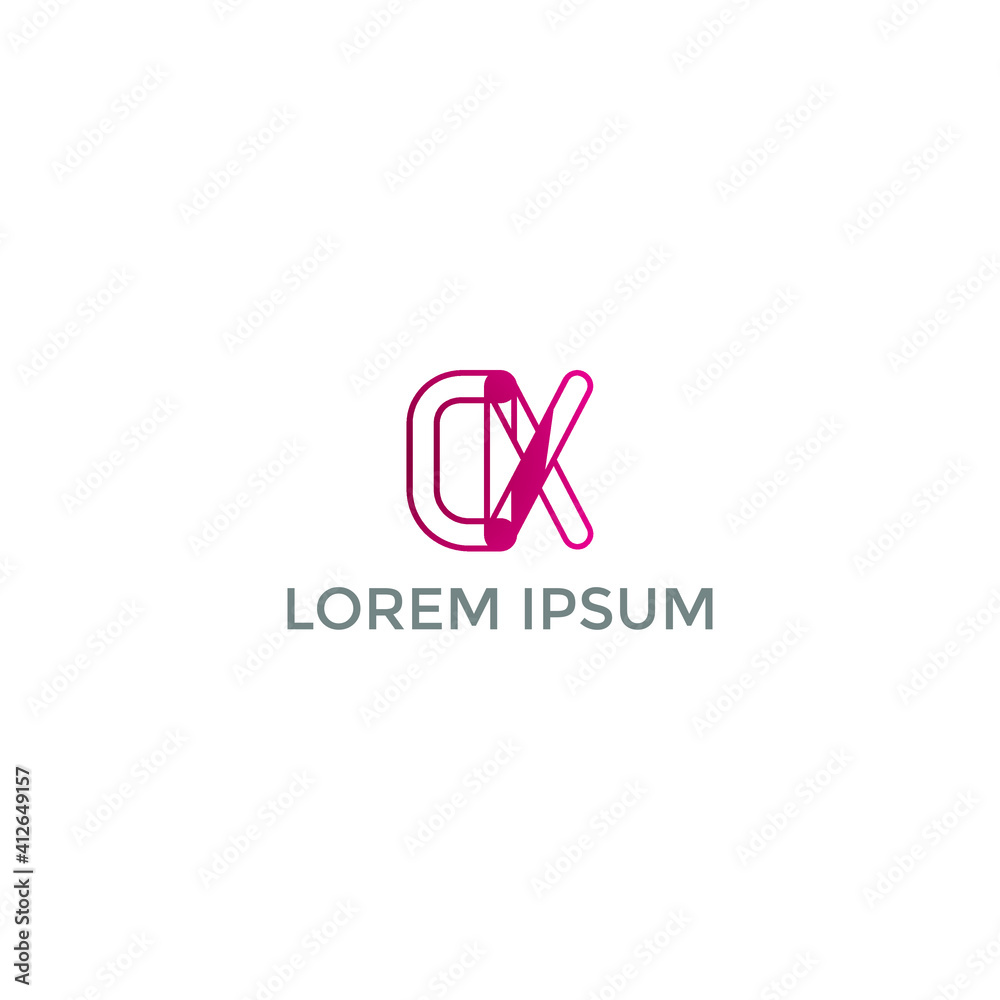ILLUSTRATION LETTER DX LINE LOGO VECTOR. TEMPLATE DESIGN ILLUSTRATION LETTER DX LINE LOGO VECTOR. TEMPLATE DESIGN