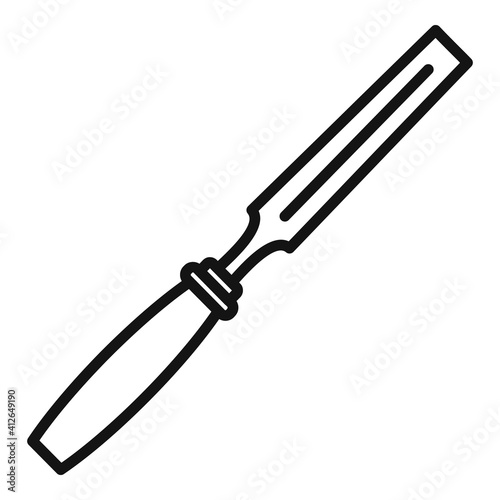 Chisel industry icon. Outline chisel industry vector icon for web design isolated on white background