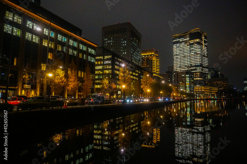 Tokyo Skyscrapers Reflection Marunouchi Japan Stock Photo Stock Images Stock Pictures