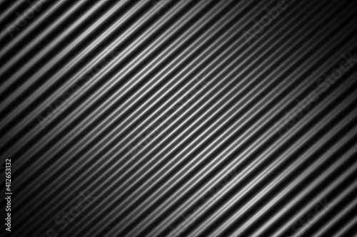 Abstract black background with soft wave line, 3d rendering