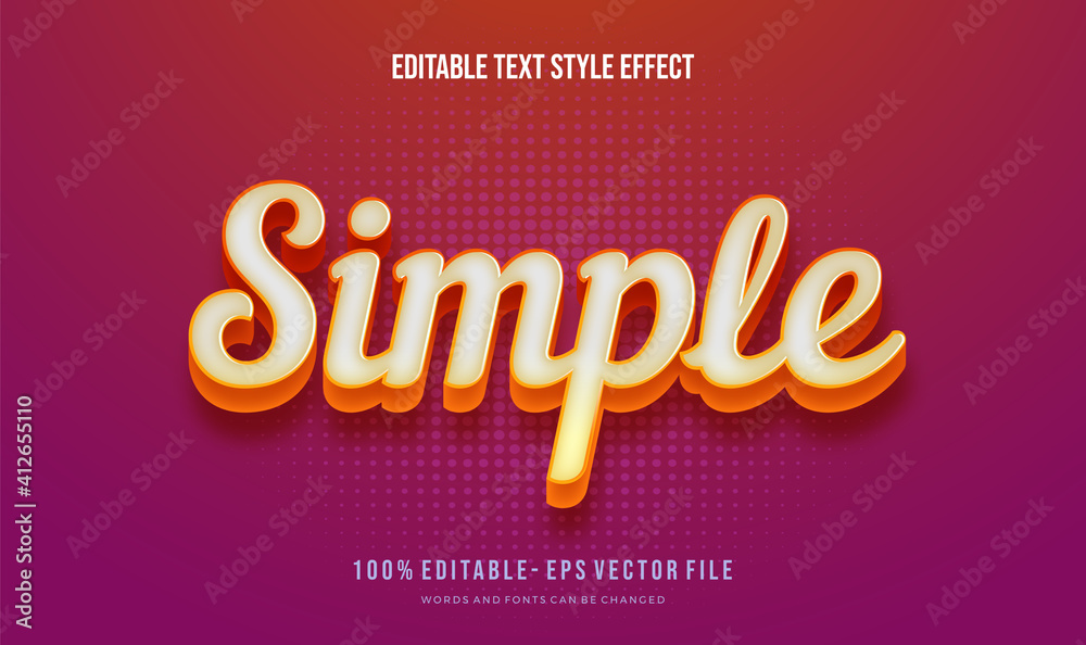 text style effect. Editable change fonts. vector file text style effect. Editable change fonts. vector file