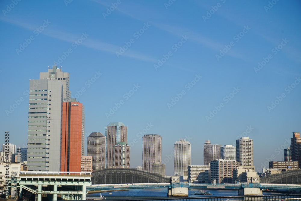 Obraz premium Kachidoki Bridge Tokyo Japan Stock Photo Stock Images Stock Pictures