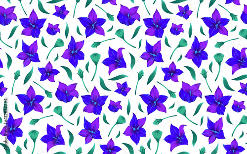Modern flower seamless pattern for textile print. Floral pattern design. Vector