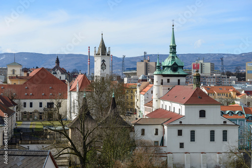 View towards Castle Square in Teplice, Czech Republic.