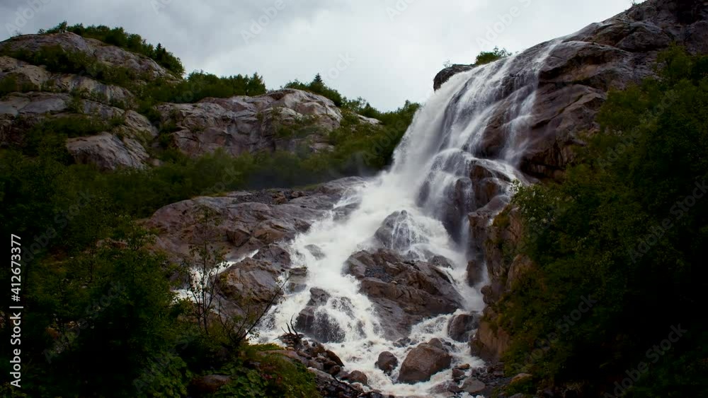 Waterfall in the mountains Waterfall in the mountains