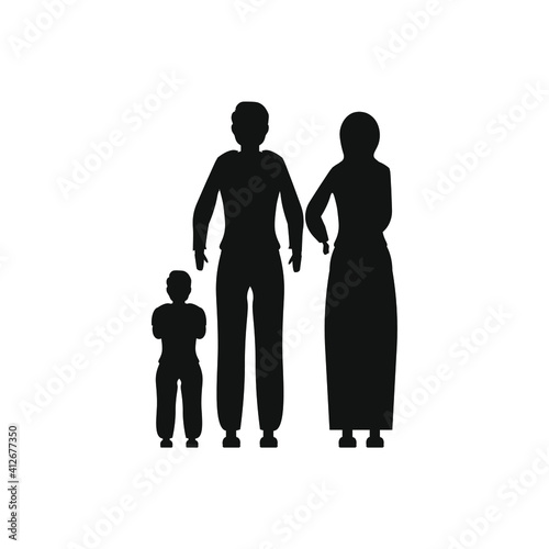 arabic race family vector background