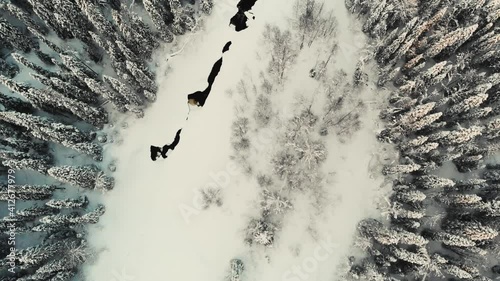 footprints in the snow