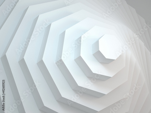 Fototapeta Naklejka Na Ścianę i Meble -  Abstract geometric background with octagons installation. 3d render