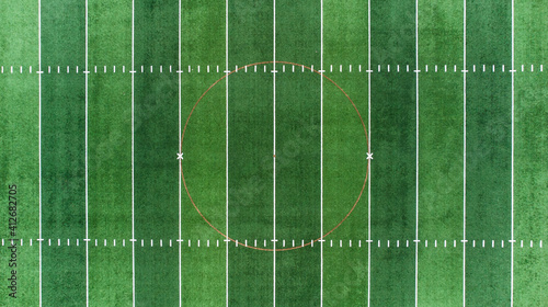Drone photo of a football field