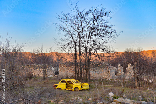 Ruins of Zangilan city in Karabakh 