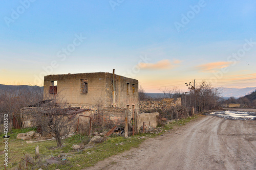 Ruins of Zangilan city in Karabakh 