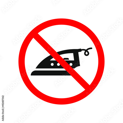 Do not iron icon isolated on white background. Vector illustration
