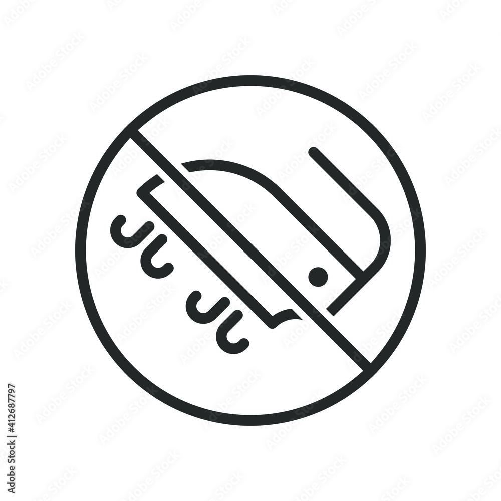 Do not iron icon isolated on white background. Vector illustration Do not iron icon isolated on white background. Vector illustration