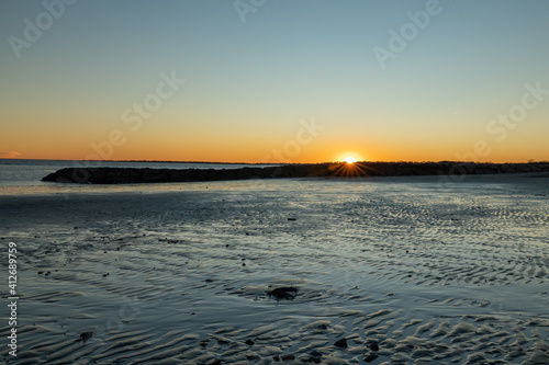 Sunset at low tide