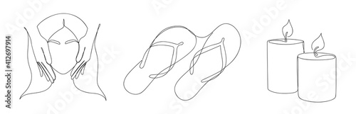 Abstract image in a linear style of a woman.