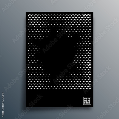 Halftone pattern design for flyer, poster, brochure cover, background, wallpaper, typography, or other printing products. Vector illustration