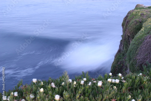 Blurred wave California Coast