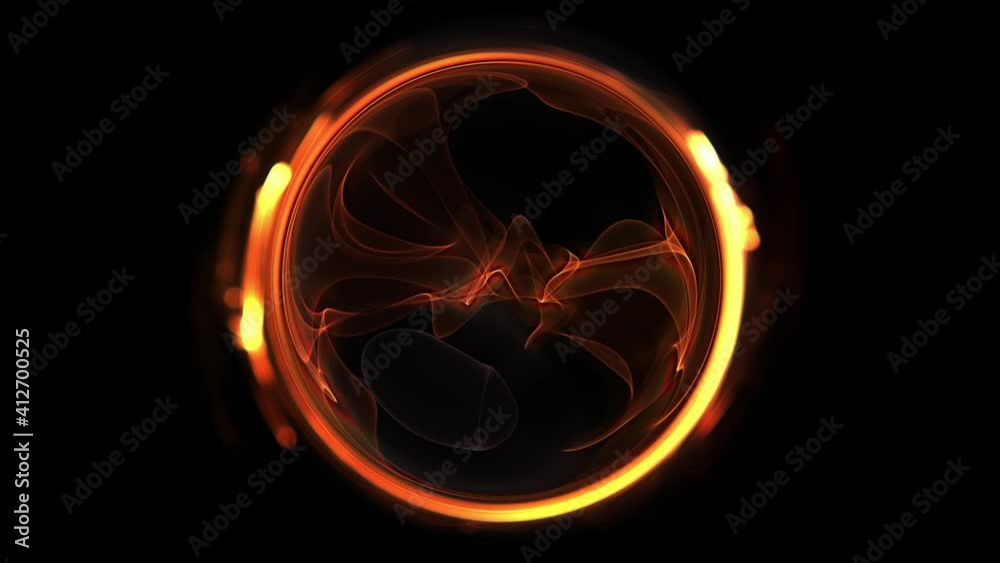 Red orb movements on a black background