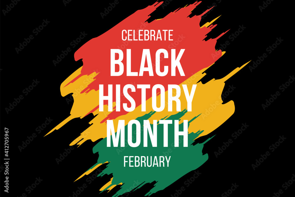 AfricanAmericans Black History Month Celebrate background vector