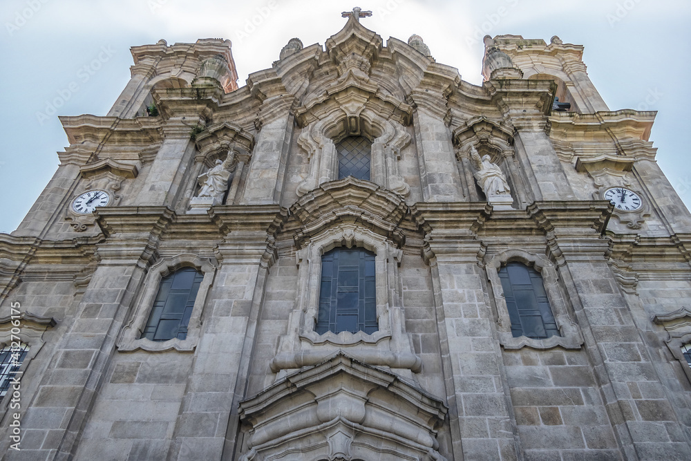The Convento dos Congregados, also referred to as the Convent of the Congregation of Sao Filipe de Neri - XVIII century baroque Basilica in Braga, Portugal. The Convento dos Congregados, also referred to as the Convent of the Congregation of Sao Filipe de Neri - XVIII century baroque Basilica in Braga, Portugal.