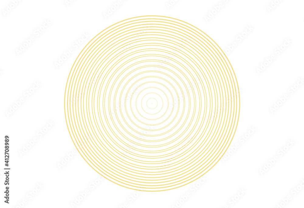 Concentric circle element. Gold luxurious color ring. Abstract vector illustration for sound wave, golden graphic, Modern decoration for websites, posters, banners, template EPS10 vector Concentric circle element. Gold luxurious color ring. Abstract vector illustration for sound wave, golden graphic, Modern decoration for websites, posters, banners, template EPS10 vector