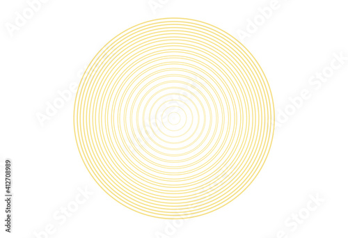 Concentric circle element. Gold luxurious color ring. Abstract vector illustration for sound wave, golden graphic, Modern decoration for websites, posters, banners, template EPS10 vector