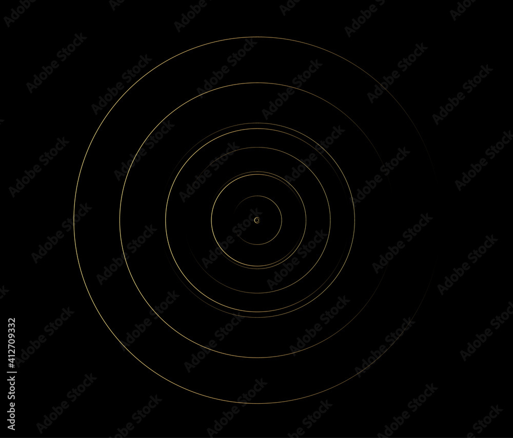 Concentric circle element. Gold luxurious color ring. Abstract vector illustration for sound wave, golden graphic, Modern decoration for websites, posters, banners, template EPS10 vector Concentric circle element. Gold luxurious color ring. Abstract vector illustration for sound wave, golden graphic, Modern decoration for websites, posters, banners, template EPS10 vector